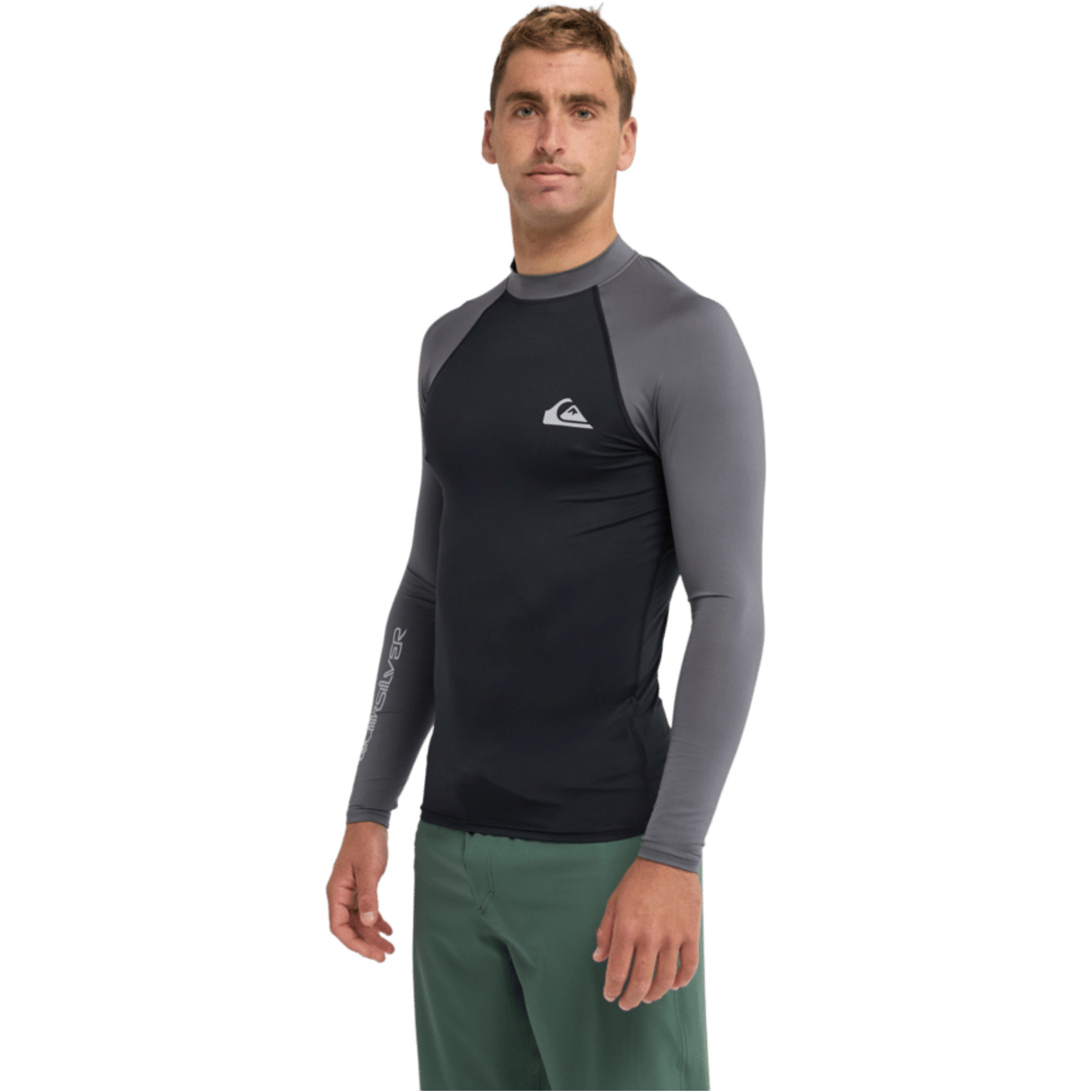 2026 Quiksilver Männer Everyday UPF50 Langarm-Lycra-Weste AQYWR03131 - Black / Iron Gate